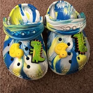 Crocs size 4c with accessories